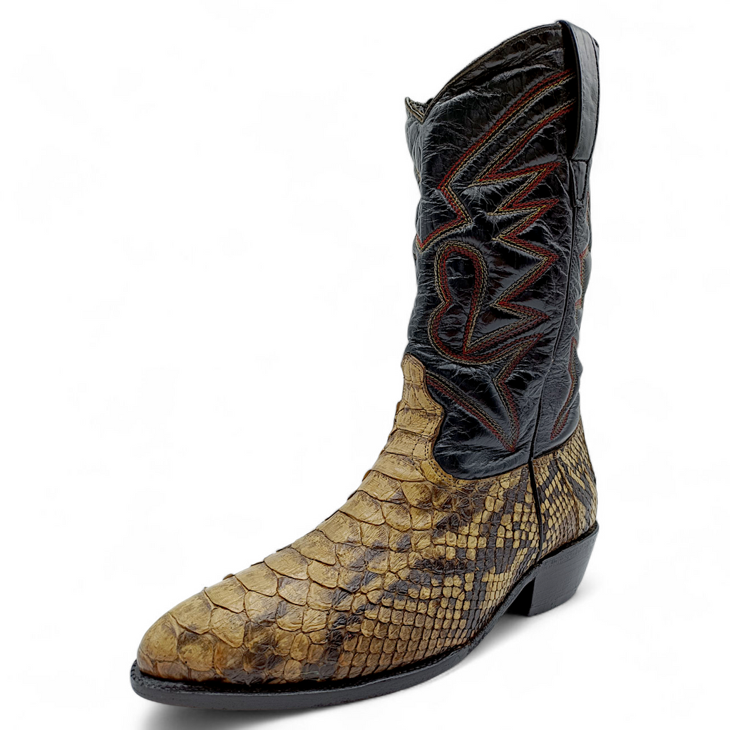 BOTA VAQUERA EN PIEL GENUINA DE PYTHON PARA CABALLERO (MSN)