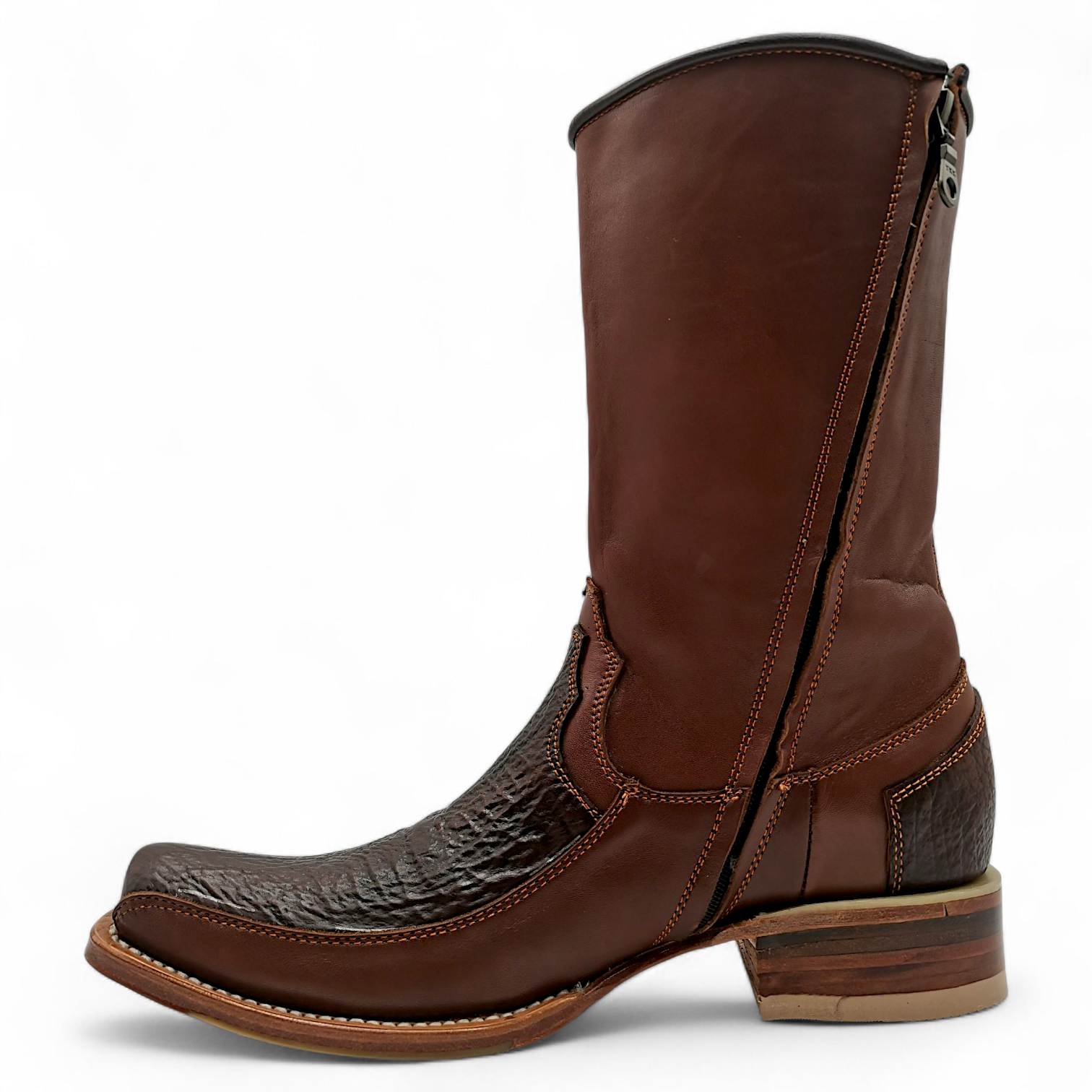 BOTA VAQUERA EN PIEL GENUINA DE TIBURÓN PARA CABALLERO (M)