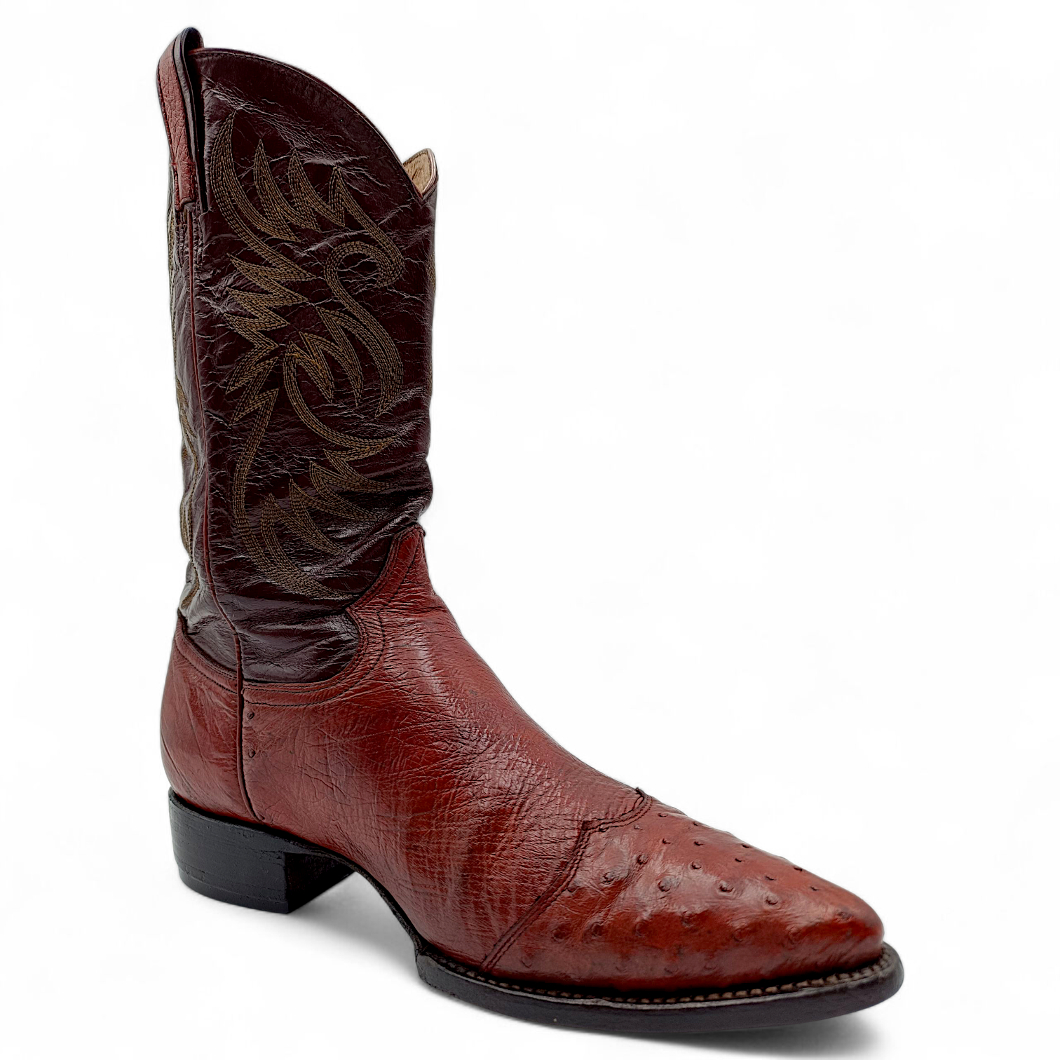 BOTA VAQUERA EN PIEL GENUINA DE AVESTRUZ PARA CABALLERO (MSN)