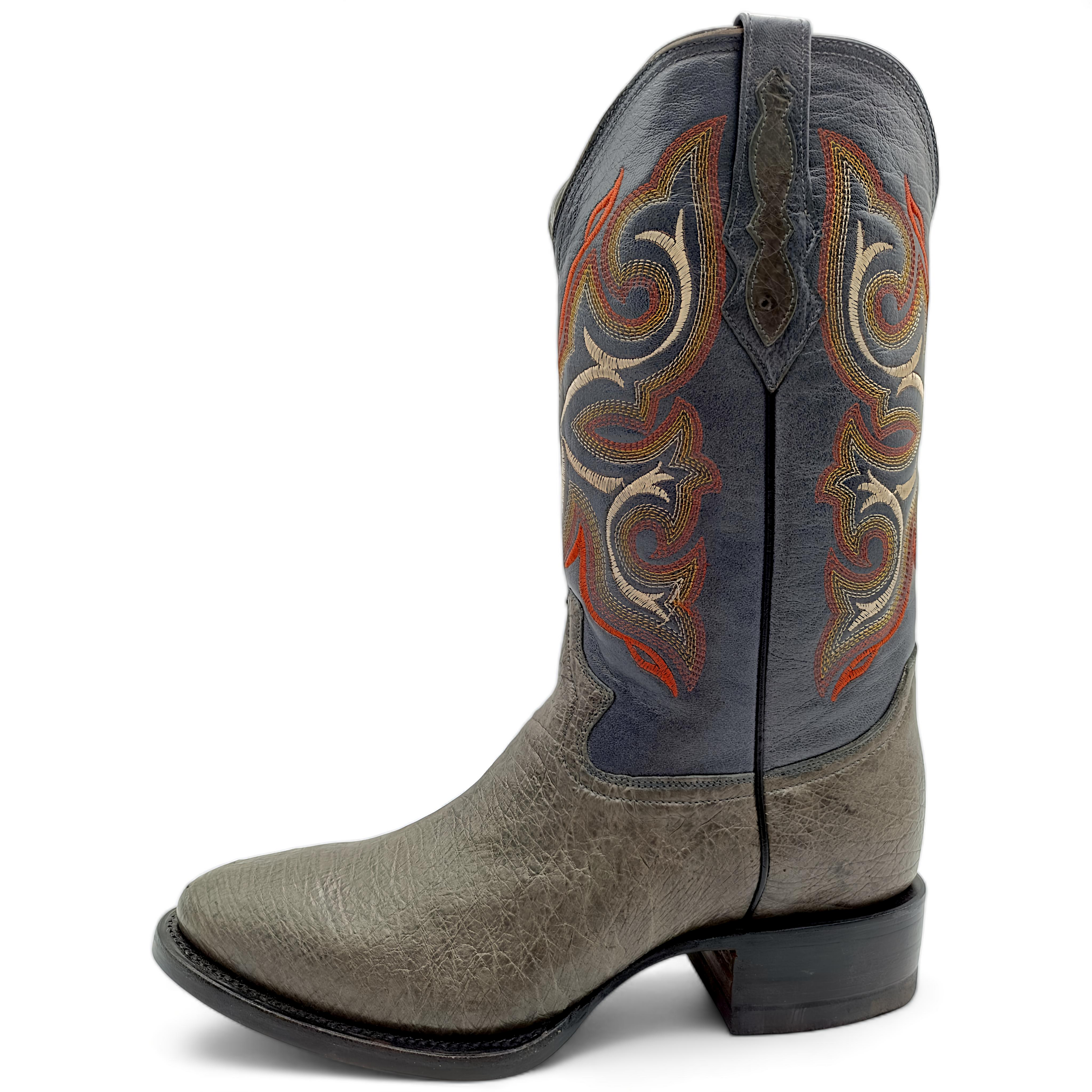 BOTA VAQUERA EN PIEL GENUINA DE AVESTRUZ PARA CABALLERO (M24)