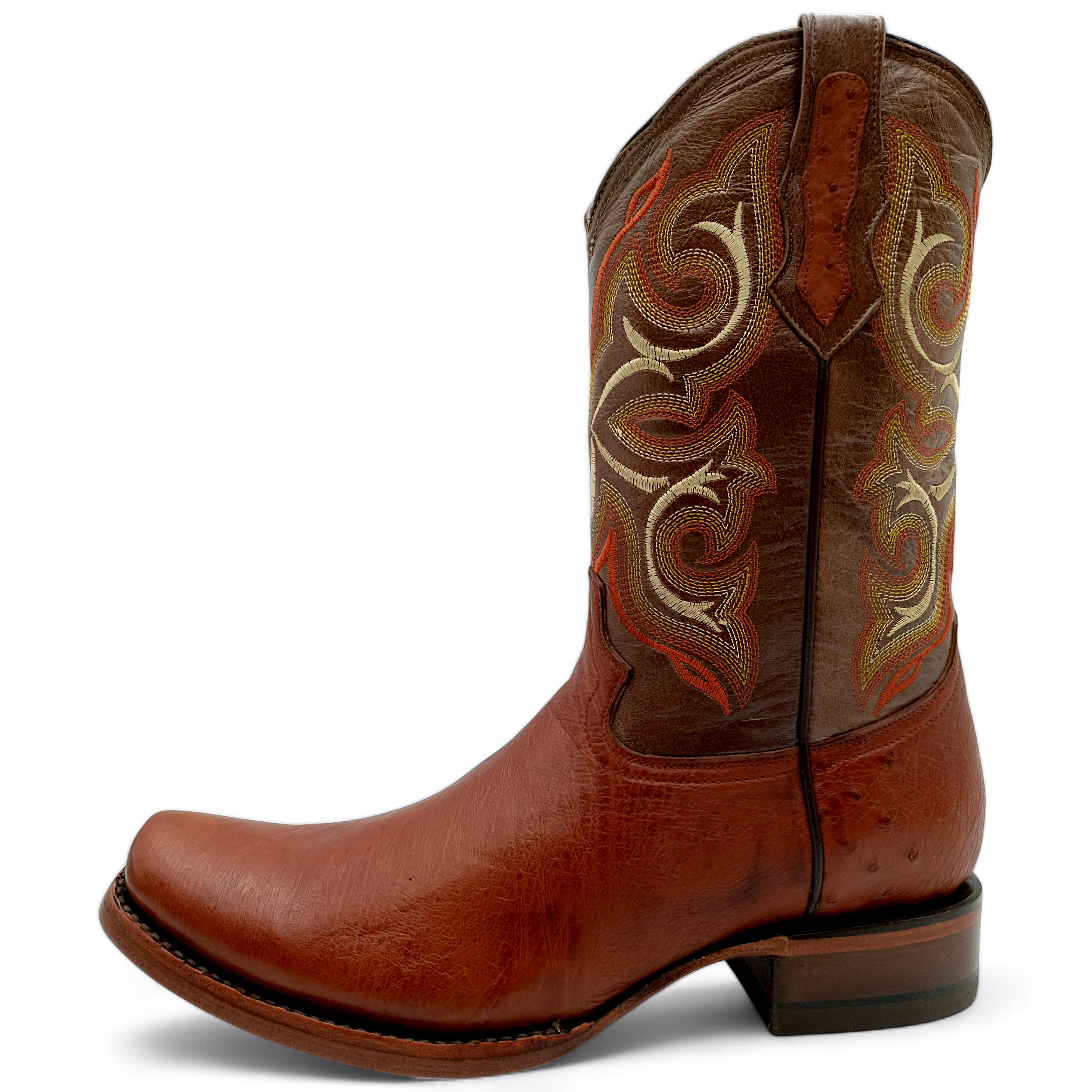 BOTA VAQUERA EN PIEL GENUINA DE AVESTRUZ PARA CABALLERO (M10)