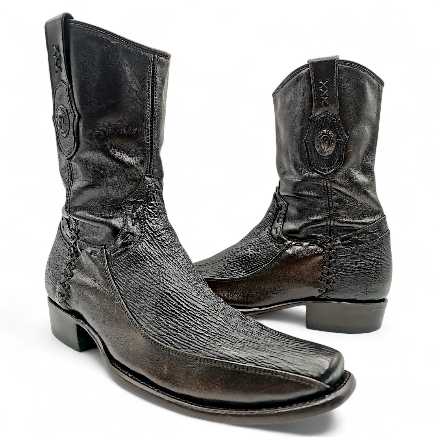BOTA VAQUERA EN PIEL GENUINA DE TIBURÓN PARA CABALLERO (MSN)