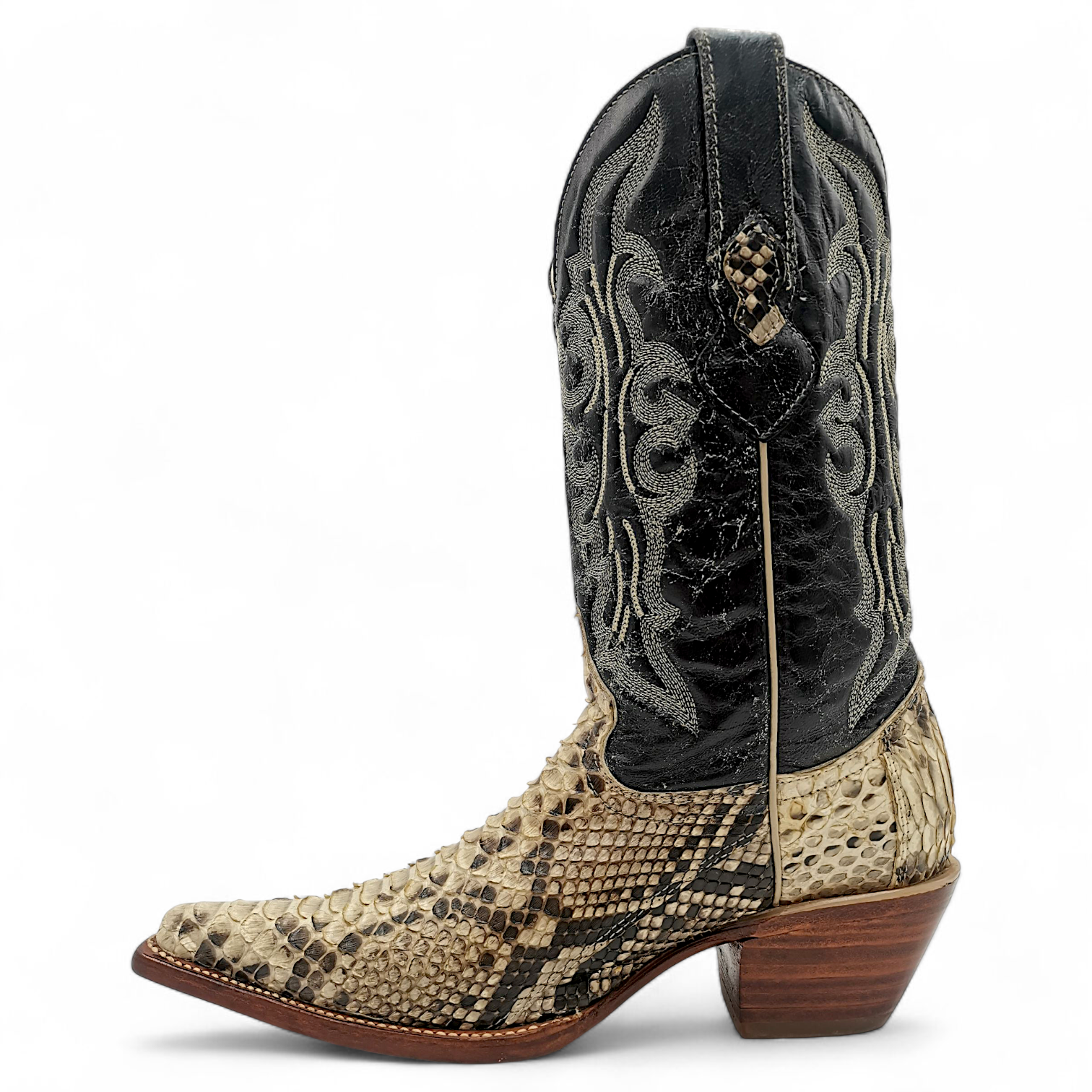 BOTA VAQUERA EN PIEL GENUINA DE PYTHON PARA CABALLERO (MSN)