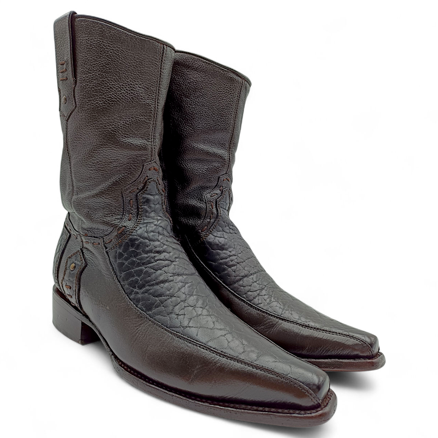 BOTA VAQUERA EN PIEL GENUINA DE CUELLO DE TORO PARA CABALLERO (MSN)