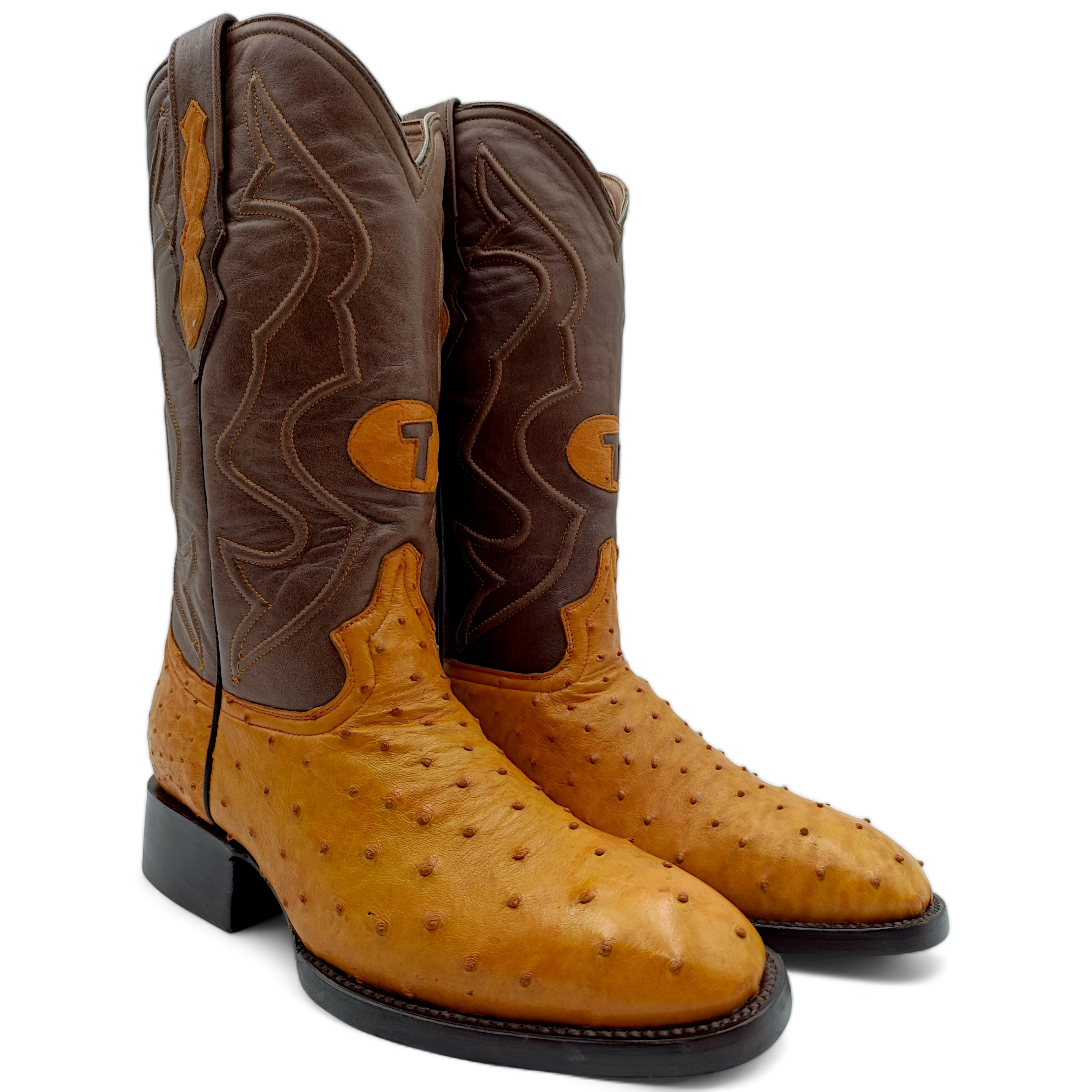 BOTA VAQUERA EN PIEL GENUINA DE AVESTRUZ PARA CABALLERO (M11)