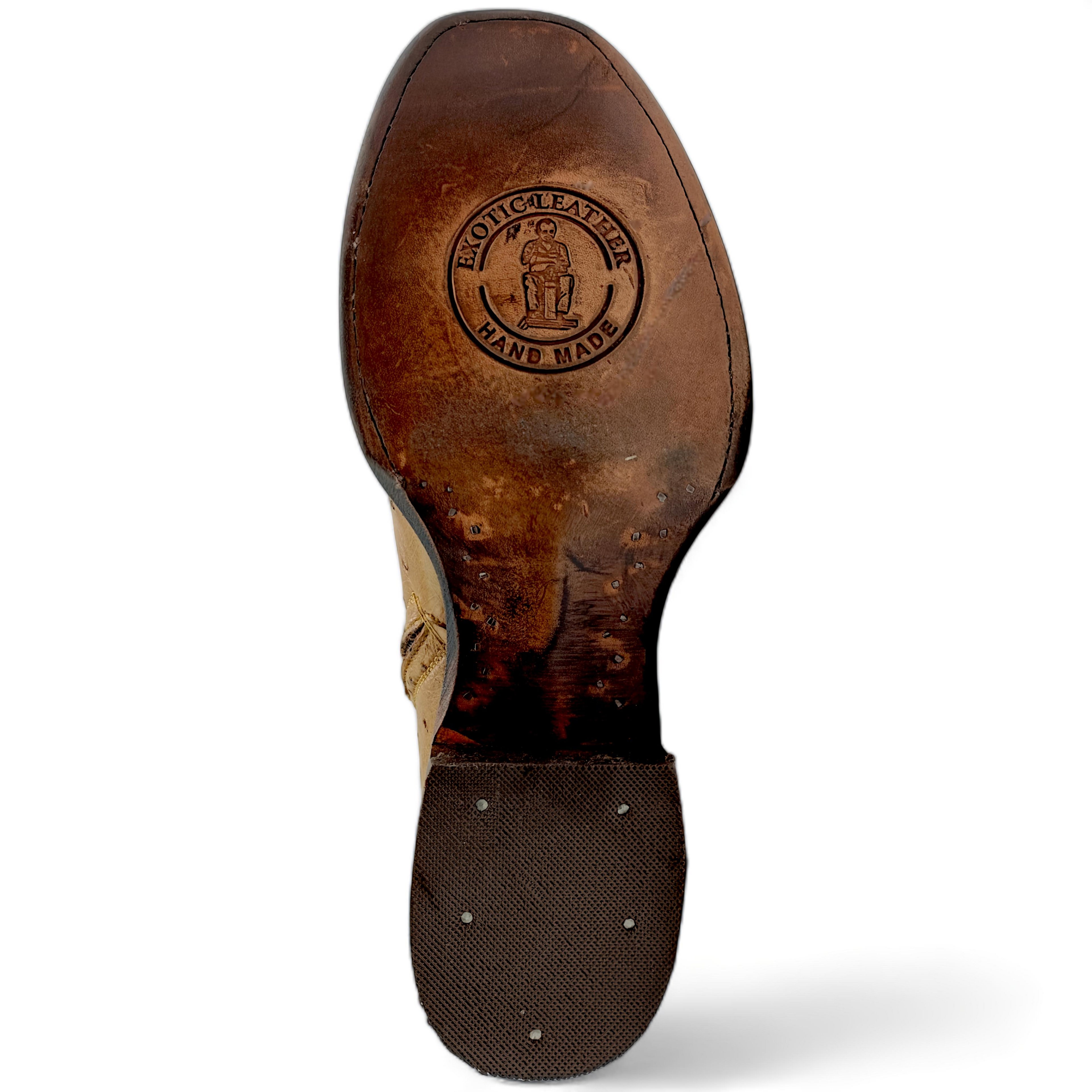 BOTA VAQUERA EN PIEL GENUINA DE AVESTRUZ PARA CABALLERO (M1)