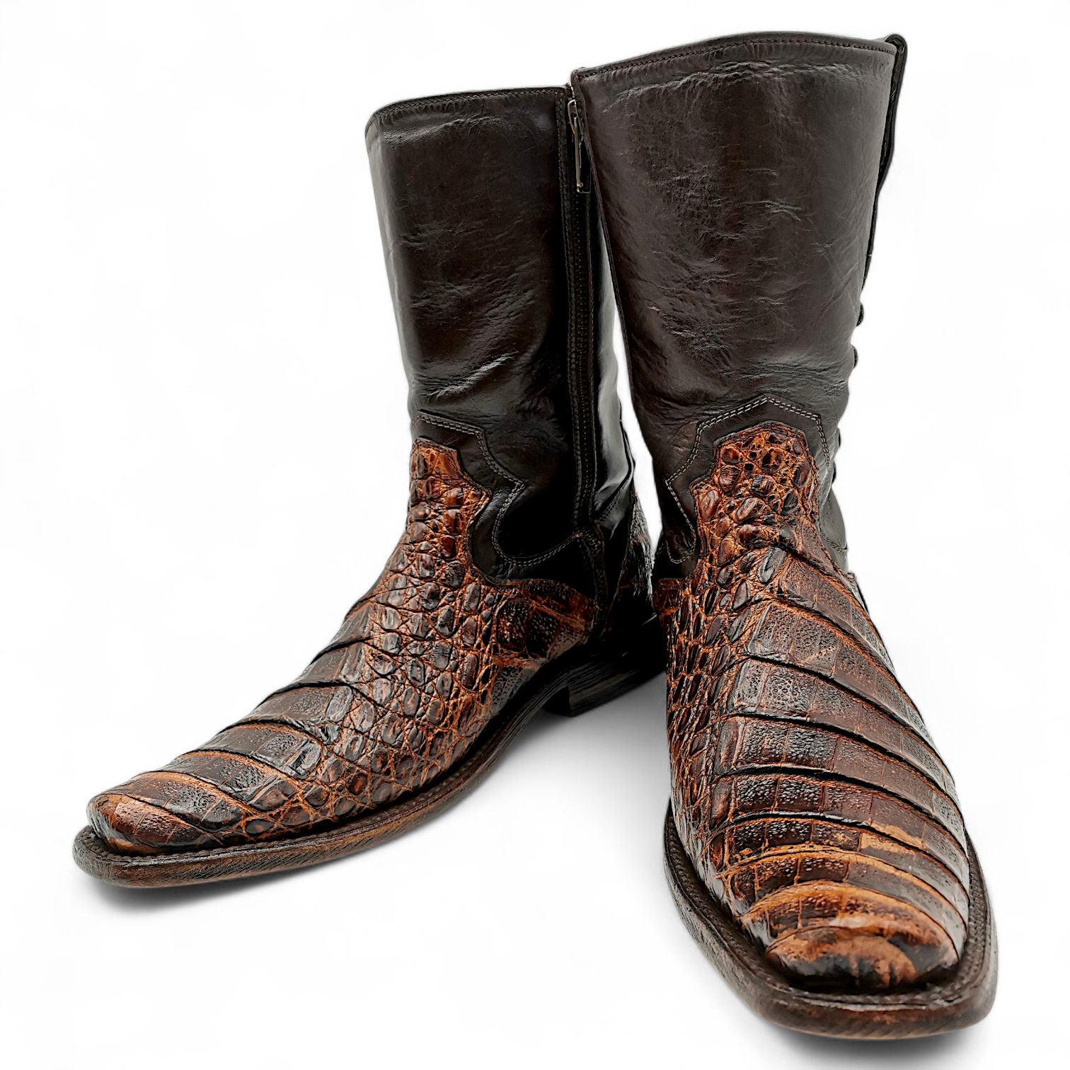 BOTA VAQUERA EN PIEL GENUINA DE COCODRILO PARA CABALLERO (MSN)
