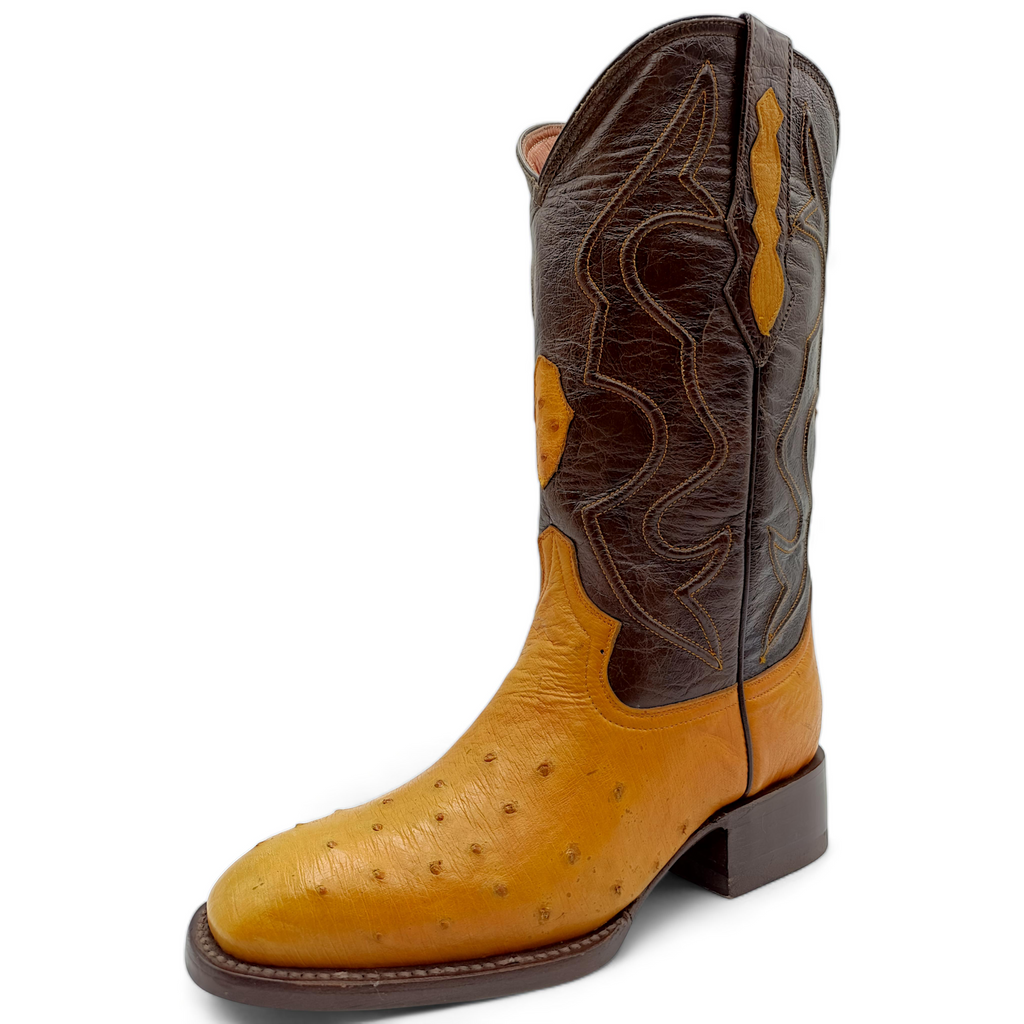 BOTA VAQUERA EN PIEL GENUINA DE AVESTRUZ PARA CABALLERO (M30)