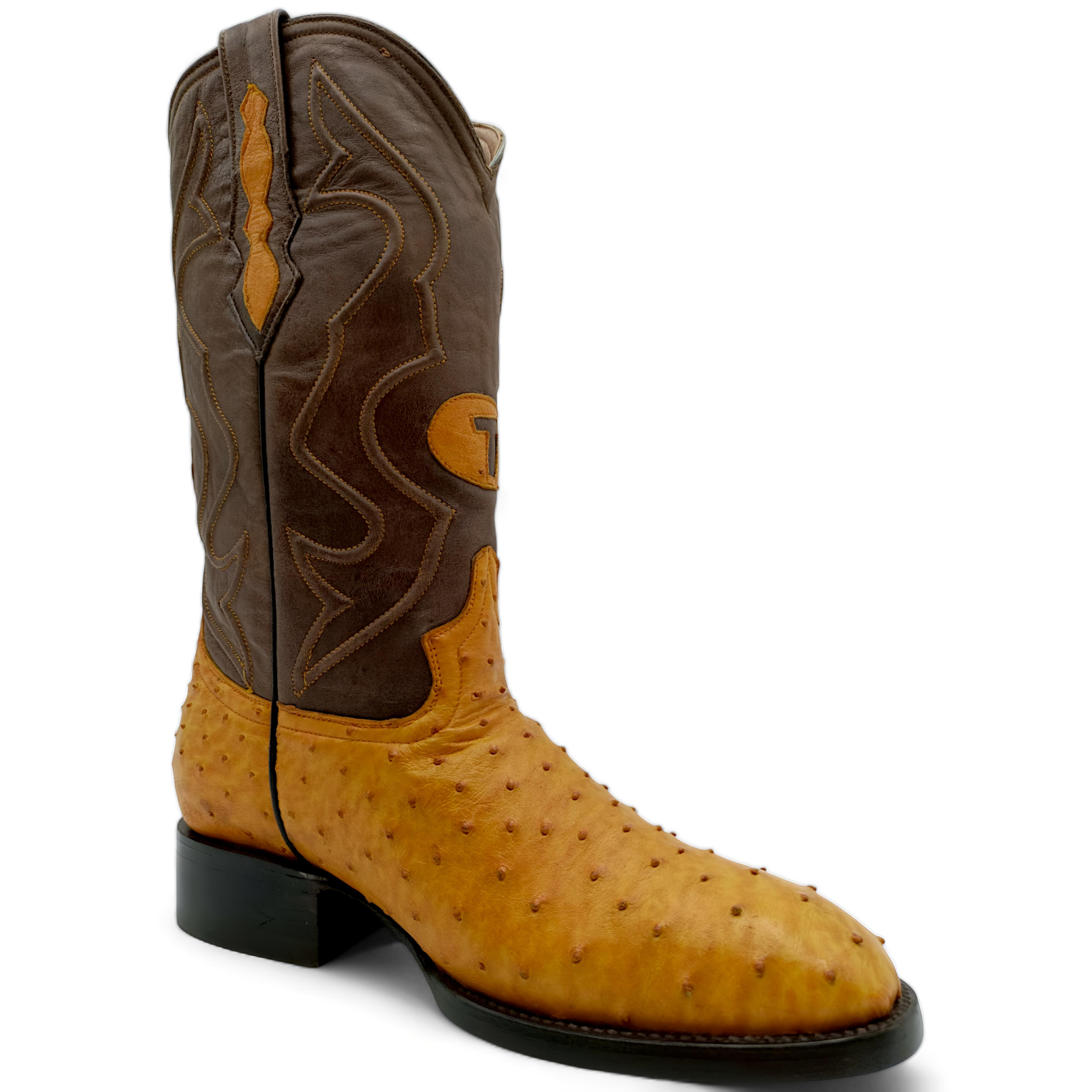 BOTA VAQUERA EN PIEL GENUINA DE AVESTRUZ PARA CABALLERO (M11)