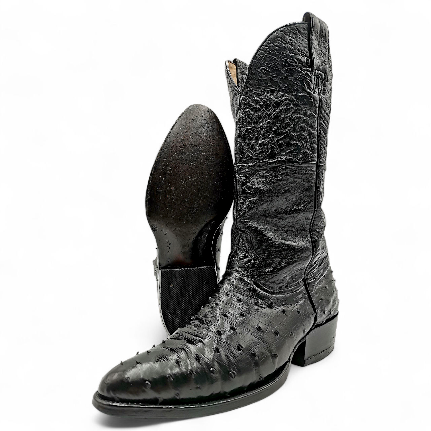 BOTA VAQUERA EN PIEL GENUINA DE AVESTRUZ PARA CABALLERO (MSN)
