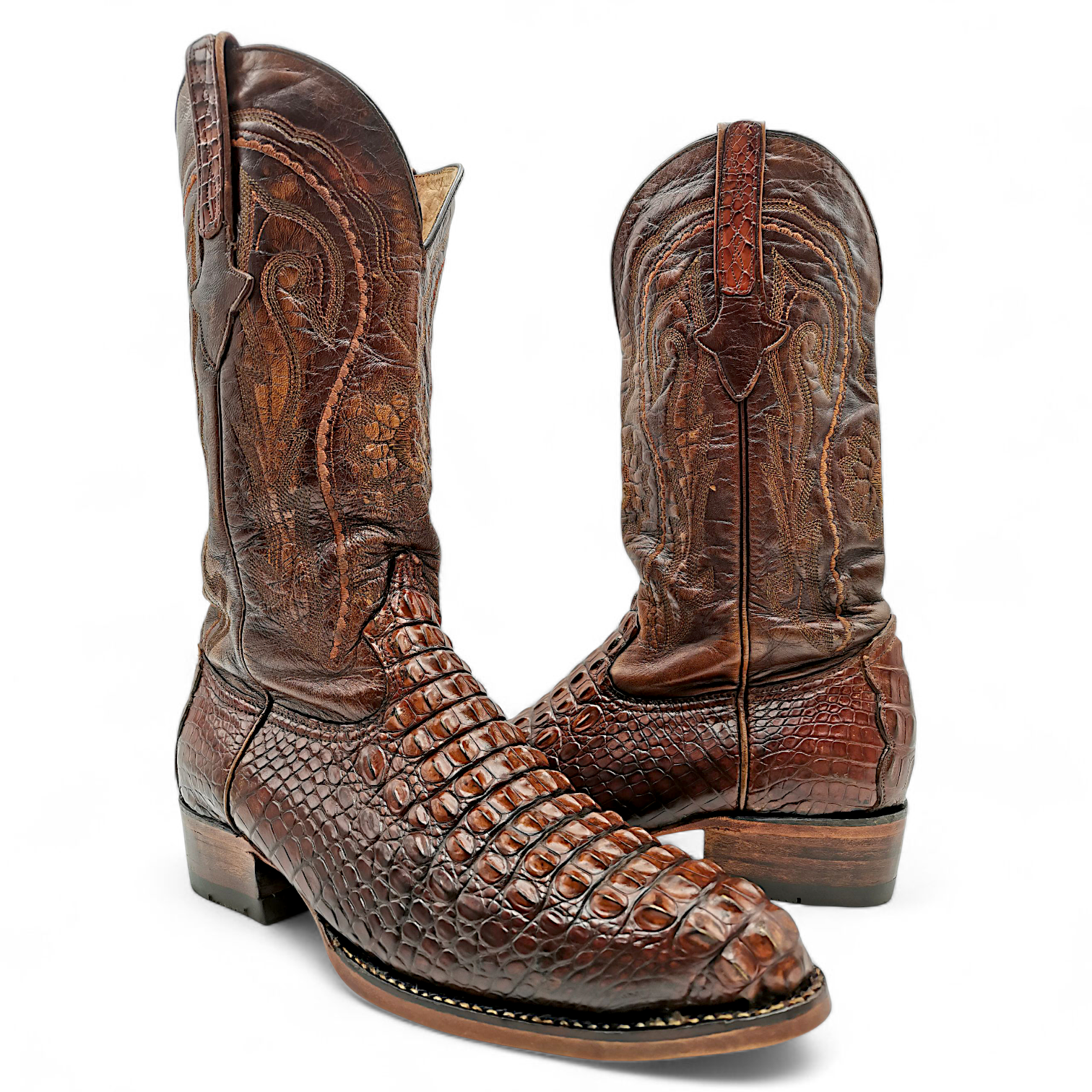 BOTA VAQUERA EN PIEL GENUINA DE COCODRILO PARA CABALLERO (MSN)