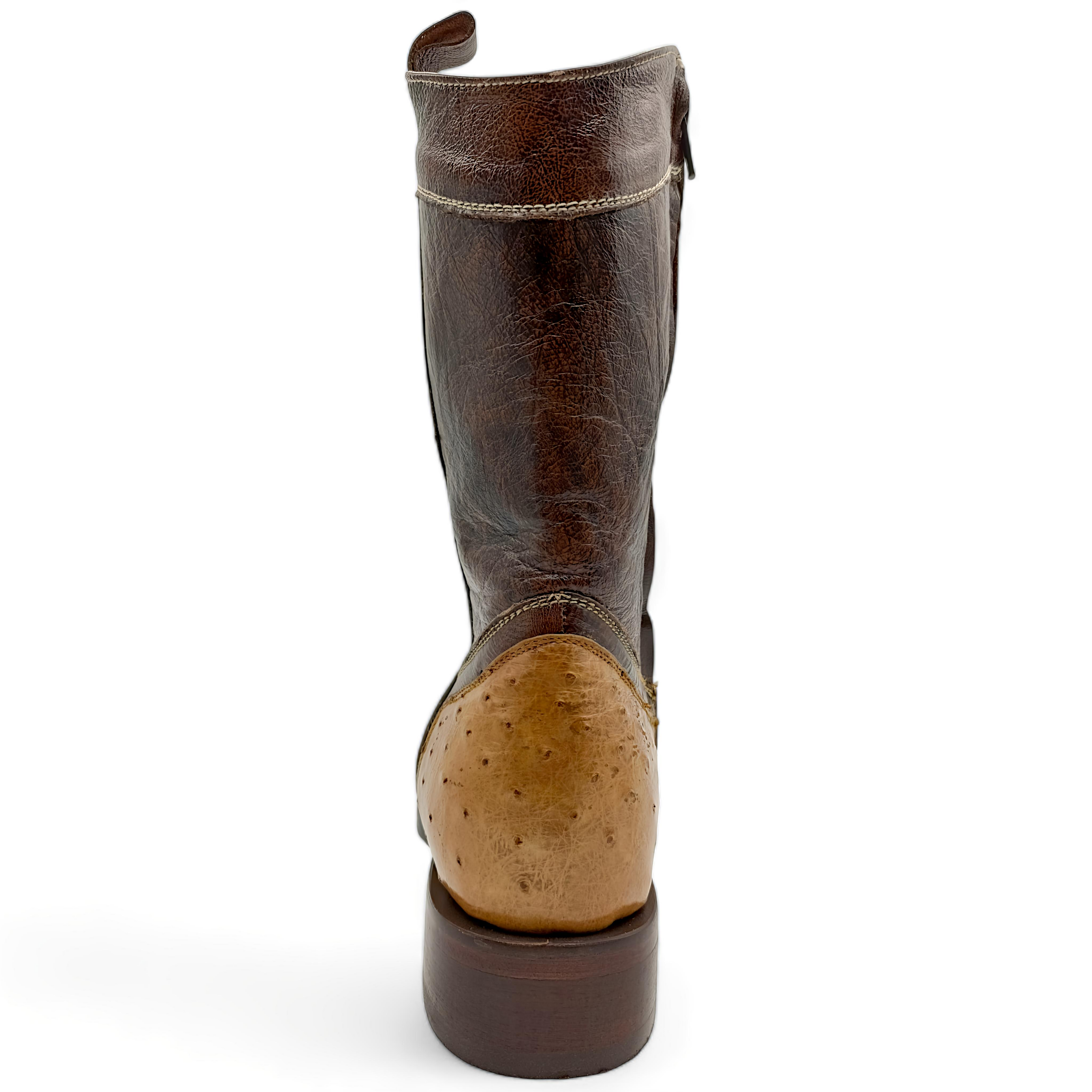 BOTA VAQUERA EN PIEL GENUINA DE AVESTRUZ PARA CABALLERO (M1)