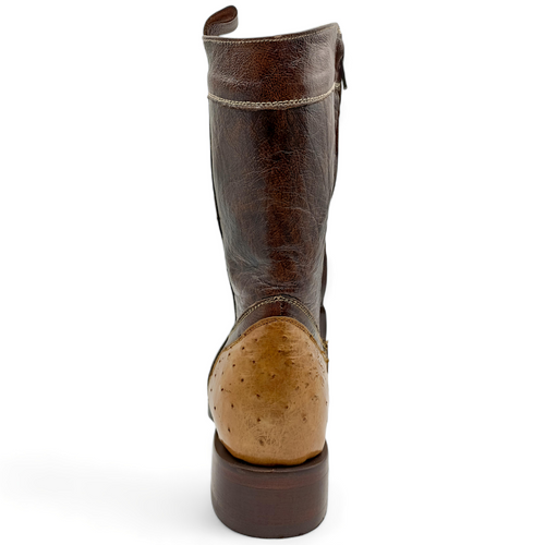 BOTA VAQUERA EN PIEL GENUINA DE AVESTRUZ PARA CABALLERO (M1)