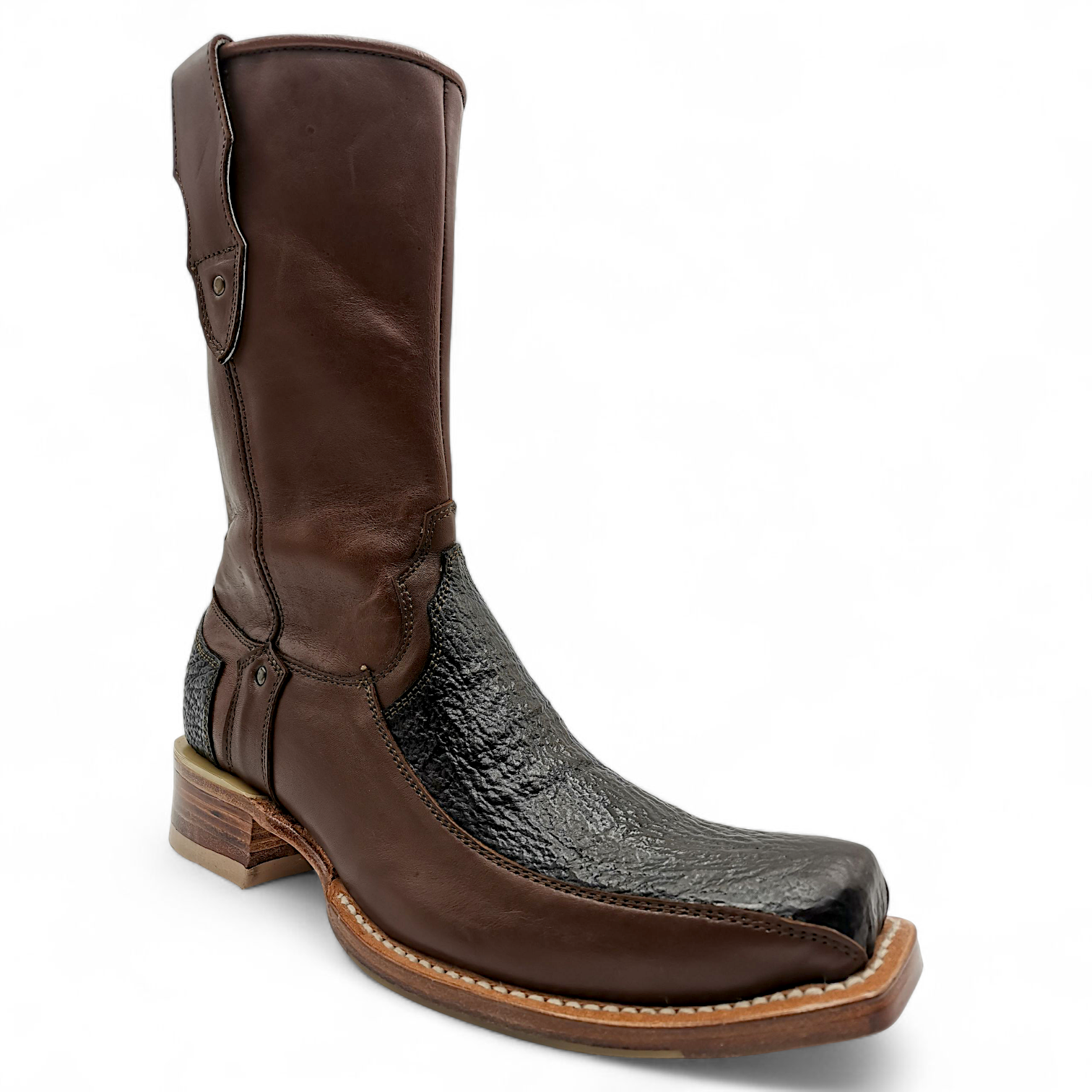 BOTA VAQUERA EN PIEL GENUINA DE TIBURÓN PARA CABALLERO (M)