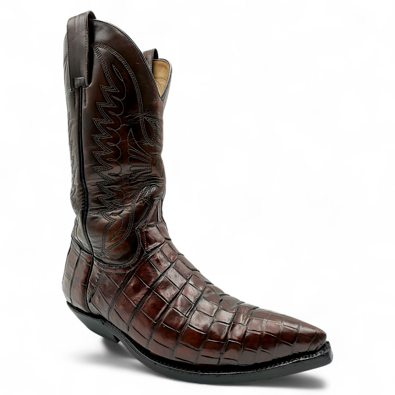 BOTA VAQUERA EN PIEL GENUINA DE COCODRILO PARA CABALLERO (MSN)