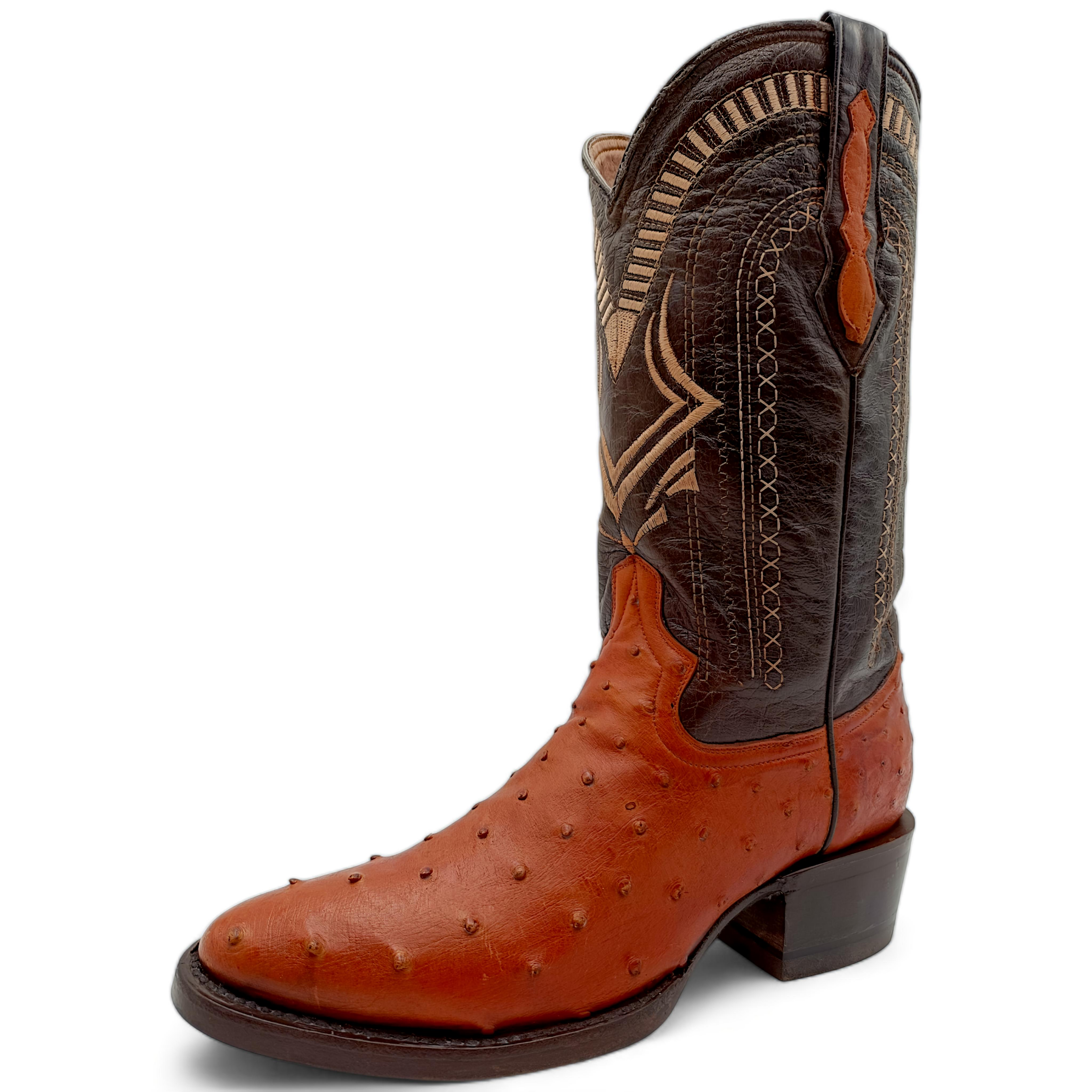 BOTA VAQUERA EN PIEL GENUINA DE AVESTRUZ PARA CABALLERO (M13)