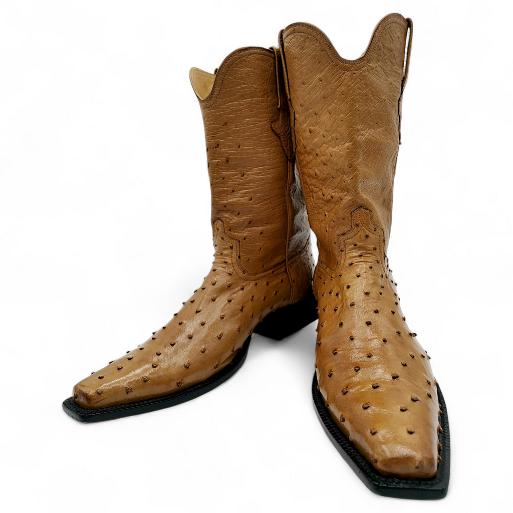 BOTA VAQUERA EN PIEL GENUINA DE AVESTRUZ PARA CABALLERO (MSN)